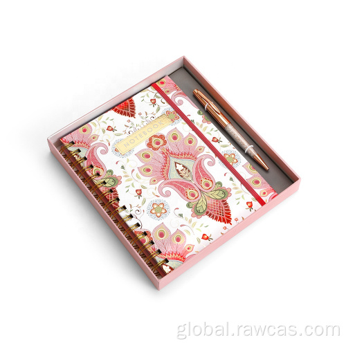 Promotional Notebook And Pen Set Customized Best Box Women Pink Stationery Gift Sets Factory